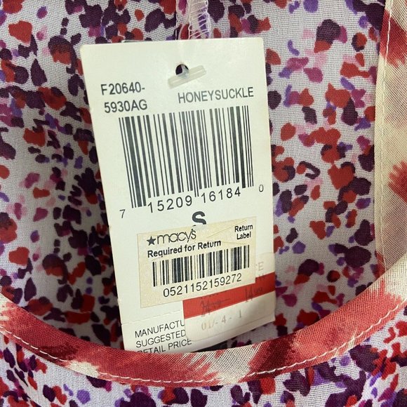 Fire Los Angeles Sheer Sleeveless Floral Blouse Top Ruffled Size S Small NWT - Picture 3 of 5